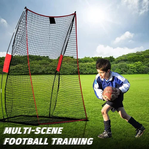 Vista 6 de Football Kicking Cage Net - Heavy Duty Portable Training Net with Steel Frame for Backyard Indoor Outdoor Field Goal Training & Punting Passing