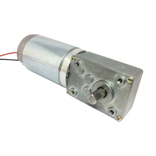 Vista 3 de Pequeño motor de engranaje helicoidal de DC 24V alto par 50RPM eje de salida 8MM para piezas de bricolaje