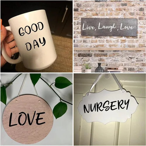 Vista 4 de Plantillas de letras del alfabeto para pintar, paquete de 16 plantillas de plantillas de letras para madera, pasteles, galletas y manualidades