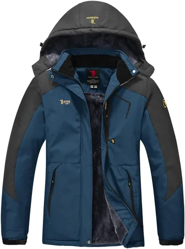 Vista 5 de Rdruko Chaqueta de esquí impermeable para mujer, resistente al viento, para snowboard, trabajo, para uso en invierno