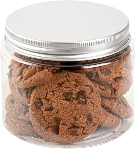 Vista 16 de Restaurantware RW Base Tarros de caramelo de 1 onza 10 recipientes de almacenamiento de cocina duraderos – Tarros redondos herméticos de plástico