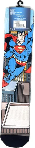 Vista 2 de Spoontiques Divertidos calcetines de media pierna, talla única, SUPERMAN