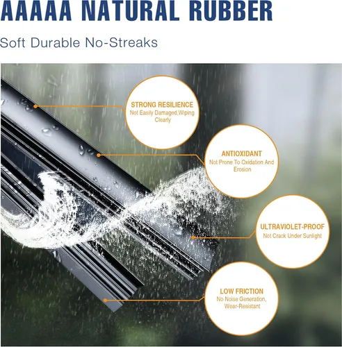 Vista 6 de Escobillas limpiaparabrisas repelentes al agua de 13"+13" de repuesto para JEEP Wrangler TJ 2006 2005 2004 2003 2002 2001 2000 1999 1998 1997