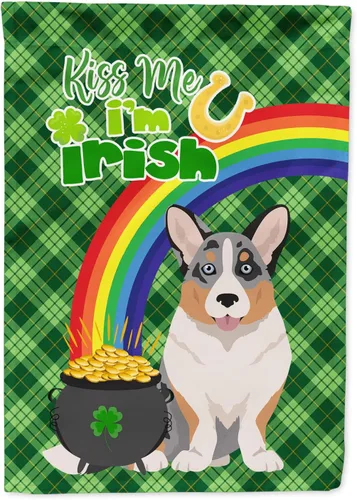 Vista 10 de Caroline's Treasures WDK4731GF - Bandera decorativa para jardín del día de San Patricio, color negro y tostado, Airedale Terrier, para jardín