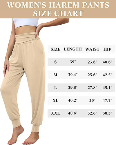 Vista 7 de Paquete de 2 pantalones deportivos de yoga para mujer, cómodos pantalones deportivos con bolsillos, casuales, holgados, cómodos y de cintura alta
