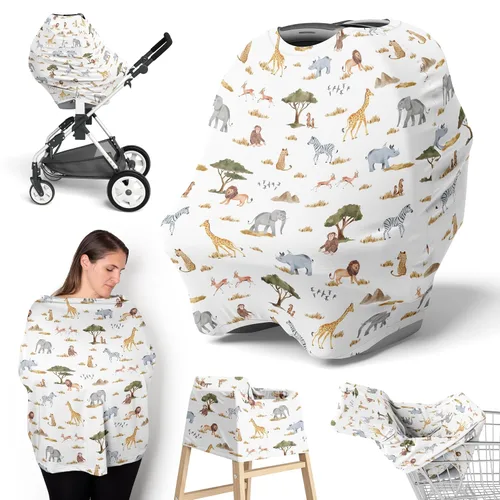 Vista 12 de Sweet Jojo Designs Acuarela dinosaurio dinosaurio niño bebé bebé bebé asiento cubierta lactancia lactancia alta silla carrito de compras cochecito