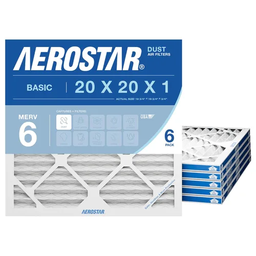 Vista 9 de Aerostar Filtro de aire MERV 8 de 20 x 20 x 1, 4 unidades, tamaño real (19.75 x 19.75 x 0.75), HVAC, aire acondicionado y filtro de horno que