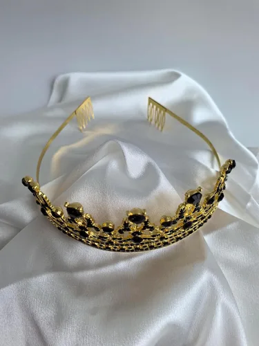 Vista 2 de Tiara para fiesta de mujer, juego de banda y corona de novia para despedida de soltera