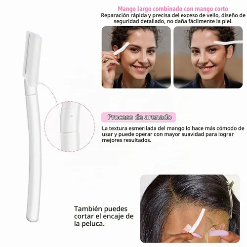 Vista 7 de Kit de Accesorios Esenciales para Peluca Pegamento y Removedor para Peluca de Encaje Frontal, Gorros para Peluca, Banda Elástica, Barra de Cera