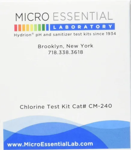 Vista 2 de Micro Essential Lab CM240 Tiras de prueba de cloro de 10 a 200 ppm, papel de prueba desinfectante rápido y preciso para restaurantes y servicio