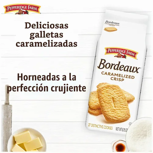 Vista 4 de Pepperidge Farm Galletas crujientes caramelizadas de Burdeos, bolsa de 6.75 onzas