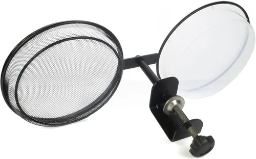 Vista 4 de Comedero para pájaros, conjunto combinado de baño, montaje en riel de cubierta completo con doble función de semilla ScoopFeed bolsa clip negro BF