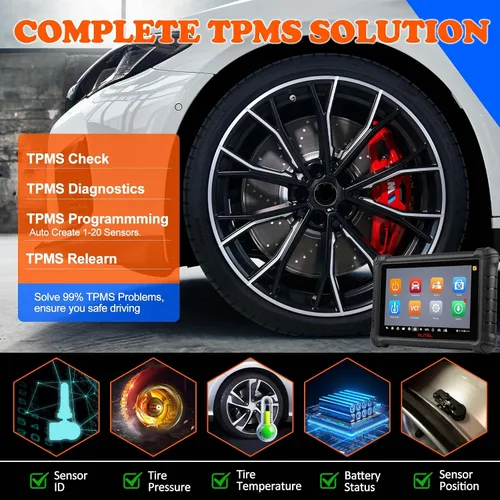 Vista 3 de Autel TS900 todo el sistema TPMS programación escáner de diagnóstico Android 11 OS, TPMS Relearn & Reset, 40+ Services, Active Test, FCA SGW, CAN