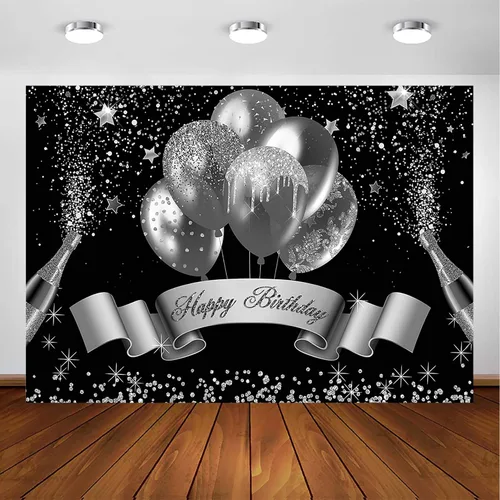 Vista 7 de Avezano Telón de fondo de cumpleaños con globo dorado con purpurina para niñas y mujeres, pancarta de fiesta de feliz cumpleaños, fotografía