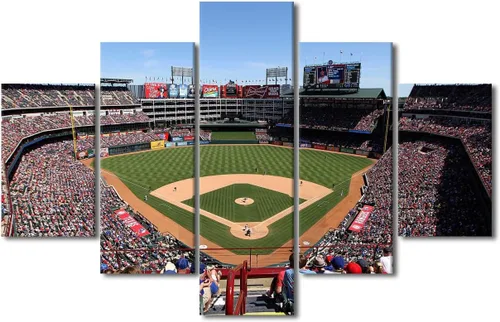 Vista 74 de Arte para pared, lienzo para estadio deportivo, arte para pared, diseño de campo de Wrigley en Chicago, pinturas de Chicago, impresiones sobre