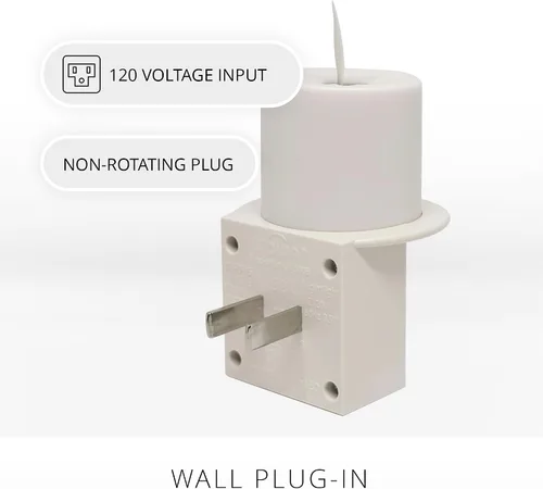Vista 5 de Luminara Luz nocturna sin llama con sensor automático oscuro de luz del atardecer al amanecer, enchufe de pared blanco luz LED nocturna
