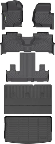 Vista 19 de HAFIDI® - Tapetes para auto con almacenamiento debajo del asiento, para todo clima, antideslizantes, de elastómero termoplástico, para la primera