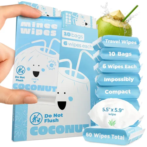 Vista 10 de Toallitas de viaje Impossibly Compact - 99.5% de agua - Seguras para pieles sensibles, resellables, gruesas y duraderas - para adultos y niños
