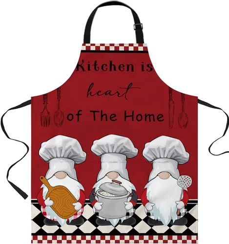 Vista 7 de Delantal de chef ajustable, delantal de cocina con bolsillos para hombres y mujeres, gnomos de cocina Cookyox9564