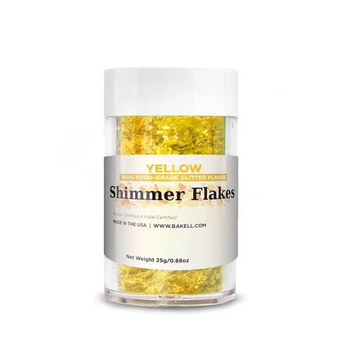 Vista 49 de BAKELL Copos de purpurina comestible Flakes de brillo comestible negro vegano Certificado KOSHER Certificado Halal 100% comestible
