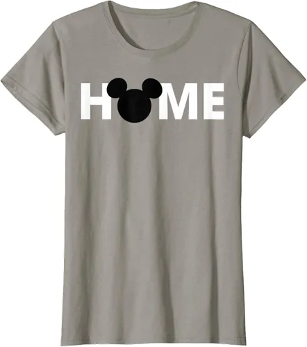 Vista 38 de Disney Mickey And Friends Mickey Silhouette Home - Camiseta, gris, S Gris Oscuro