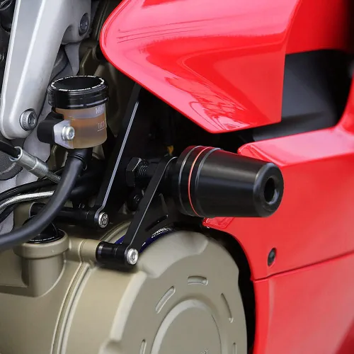 Vista 8 de Carcasa de aluminio CNC para motocicleta, protector de choque del motor, protector deslizante para protección contra caídas, compatible con Ducati