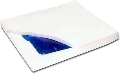 Vista 9 de Skil-Care Cojín de gel económico súper suave con funda LSII. 16 pulgadas de ancho x 16 pulgadas de profundidad x 2 pulgadas de alto. Soporte cómodo.