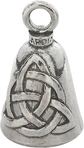 Vista 10 de Guardian Bell Campana celta de buena suerte con llavero y bolsa de regalo de terciopelo negro Campana de motocicleta Peltre sin plomo