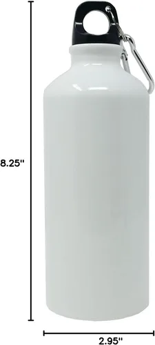 Vista 5 de CustomGiftsNow I Love Cheer - Botella de agua deportiva de aluminio con acabado blanco de 20 onzas (20.3 fl oz)