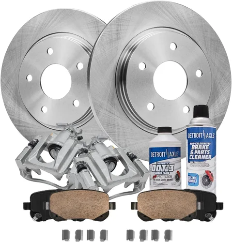 Vista 57 de Detroit Axle - Rotores de freno para Jeep Compass 2015-2022 Renegade 2016-2022 Fiat 500X 2016-2022, 2018, 2019, 2020, 2021. Reemplazo de rotores