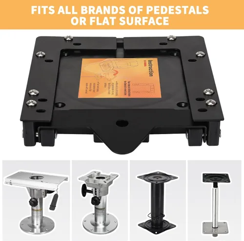 Vista 11 de Leader Accessories - Soporte de asiento de desconexión rápida con asiento de barco giratorio, 2 juegos Ajuste universal para todas las bases