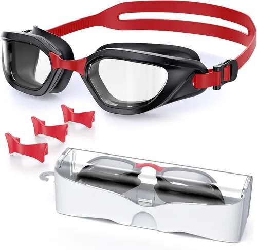 Vista 33 de Gafas de Natación, Gafas de Natación Unisex para Adultos Anti Niebla Anti UV Sin Fugas Visión Amplia para Hombres Mujeres Jóvenes