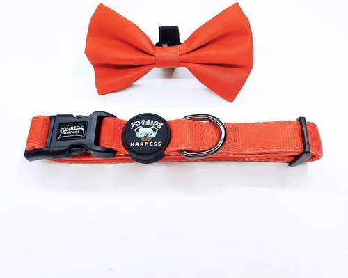 Vista 8 de Joyride Harness Collar de perro con pajarita extraíble, ajustable y transpirable para todas las razas de perros, anillo en D fuerte y hebilla Negro