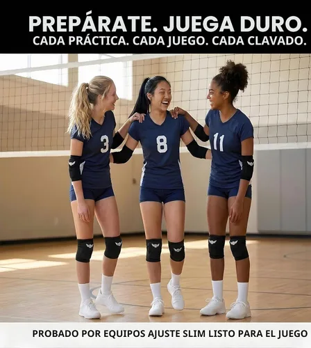 Vista 8 de Coderas de Voleibol - Protección de Alto Rendimiento, Espuma EVA de 10mm de Grosor en Dos Tallas para un Ajuste Seguro y Cómodo