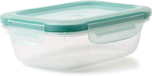 Vista 14 de OXO Good Grips Smart Seal - Recipiente hermético de vidrio para alimentos, 1.6 tazas, rectangular
