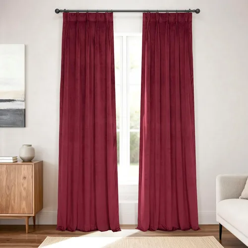 Vista 20 de HPD Half Price Drapes Cortinas Opacas de Terciopelo - 84 Pulgadas de Largo 1 Panel Cortina Opaca Signature Plisada para Sala de Estar y Dormitorio