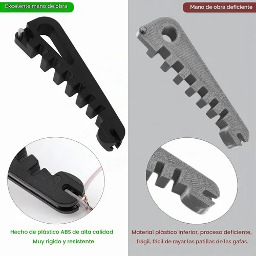 Vista 3 de Herramienta de ajuste de marco de lentes, doblador de marcos de lentes para brazos de patillas y almohadillas de nariz, multiherramienta recomendada