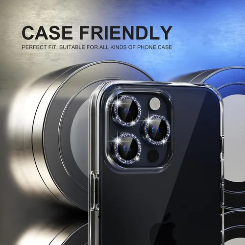 Vista 402 de Choiche Compatible para iPhone 16 Pro/iPhone 16 Pro Max Protector de Lente de Cámara, Vidrio Templado 9H Protector de Pantalla de Cubierta de Cámara