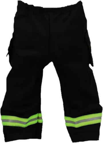 Vista 5 de Traje de bebé de 2 piezas negro personalizado bombero
