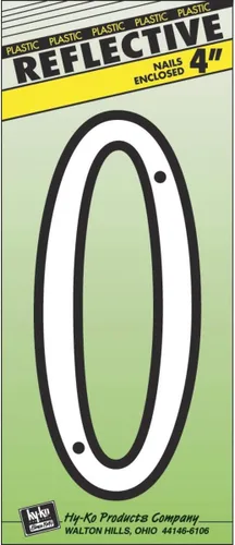 Vista 12 de Hy-Ko Número clásico de plástico reflectante negro de 4 pulgadas, números elevados modernos para casa exterior, marcado cómodo y duradero