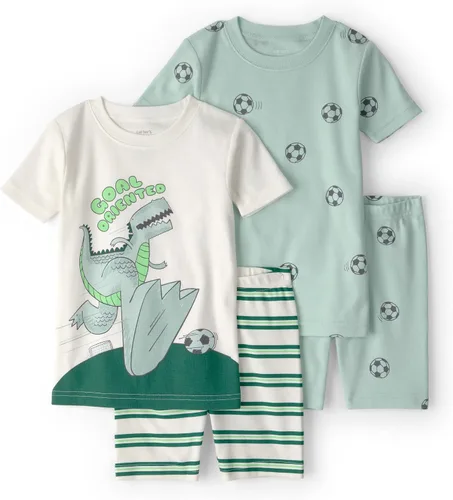 Vista 22 de Carter's Conjunto de pijama de algodón ajustado de 4 piezas para niños Perro rayado