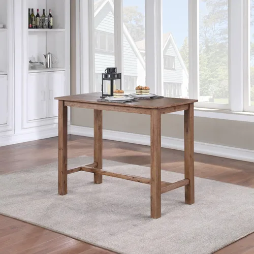 Vista 2 de Boraam Sonoma Pub Table - Cepillo de alambre de madera de granero