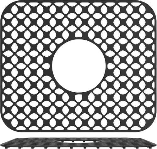 Vista 9 de TOOVEM - Tapetes para fregadero de cocina, 2 unidades, antideslizantes, resistentes al calor, alfombrillas protectoras de fregadero de silicona