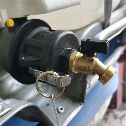 Vista 8 de Accesorios de bolsa IBC de cabeza hembra exterior de 2 a 3/4 pulgadas, adaptador de drenaje de tanque IBC Adaptador de conversión de manguera de 2 a