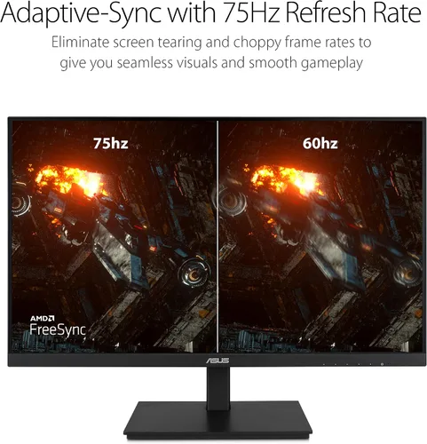 Vista 3 de ASUS VA24DQSB Monitor de computadora FHD IPS de 24 pulgadas, 1080P
