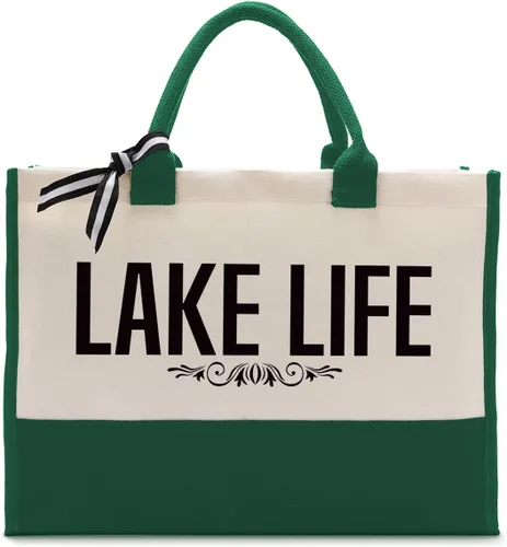 Vista 16 de Gkwa Canvas Tote Bag for Gifting, Women Cotton Canvas Bag, Reusable Shopping Bag