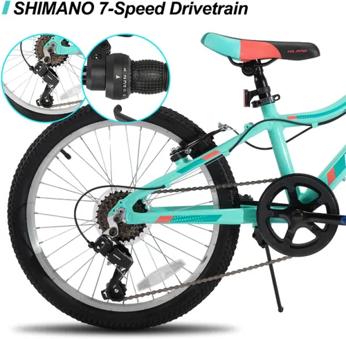 Vista 3 de HILAND 20 Inch 26 Inch Mountain Bike for Women Girl, Lock-Out Suspension Fork, Aluminum Frame, Adult Ladies Mens MTB Bicycle