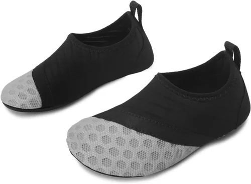 Vista 2 de Scurtain - Zapatos acuáticos para niños, calcetines acuáticos de secado rápido con sensación de pies descalzos para niños, niñas y bebés con suela