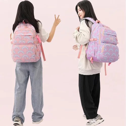 Vista 7 de Mochila para niños y niñas con lonchera para la escuela combo de lonchera