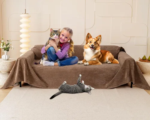 Vista 20 de Protector de muebles contra arañazos para gatos, antideslizante, impermeable, para mantener alejados a los gatos, protectores de sofá aptos